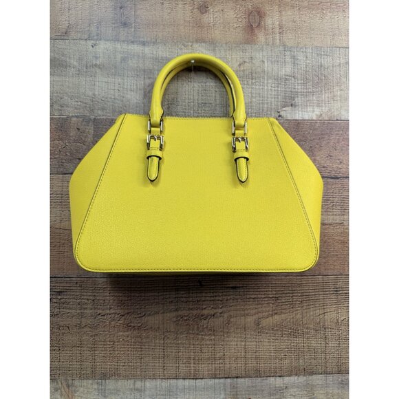 Michael Kors Large Charlotte Satchel Citrus Leather Purse NWT - Picture 2 of 11